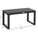 ΤΡΑΠΕΖΑΚΙ ΞΑΠΛΩΣΤΡΑΣ SENTRY HM6275.03 ΑΛΟΥΜΙΝΙΟ ΣΕ ΣΚΟΥΡΟ ΓΚΡΙ 87x43,5x45Υεκ.