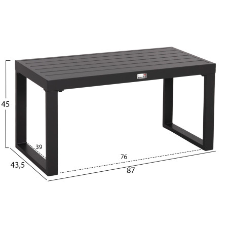 ΤΡΑΠΕΖΑΚΙ ΞΑΠΛΩΣΤΡΑΣ SENTRY HM6275.03 ΑΛΟΥΜΙΝΙΟ ΣΕ ΣΚΟΥΡΟ ΓΚΡΙ 87x43,5x45Υεκ.