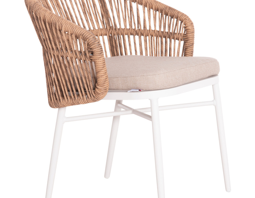 ΠΟΛΥΘΡΟΝΑ ΑΛΟΥΜΙΝΙΟΥ ORIN HM6265.02 ΛΕΥΚΗ-P.E.RATTAN ΦΥΣΙΚΟ-ΜΠΕΖ ΜΑΞΙΛΑΡΙΑ 58x61x75Υ
