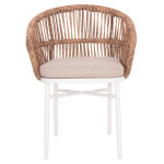 ΠΟΛΥΘΡΟΝΑ ΑΛΟΥΜΙΝΙΟΥ ORIN HM6265.02 ΛΕΥΚΗ-P.E.RATTAN ΦΥΣΙΚΟ-ΜΠΕΖ ΜΑΞΙΛΑΡΙΑ 58x61x75Υ