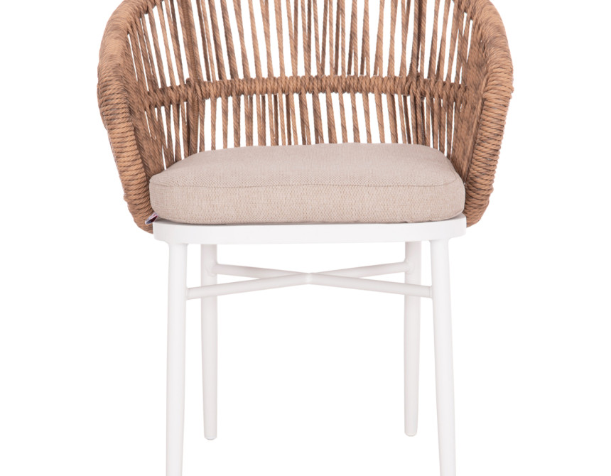 ΠΟΛΥΘΡΟΝΑ ΑΛΟΥΜΙΝΙΟΥ ORIN HM6265.02 ΛΕΥΚΗ-P.E.RATTAN ΦΥΣΙΚΟ-ΜΠΕΖ ΜΑΞΙΛΑΡΙΑ 58x61x75Υ