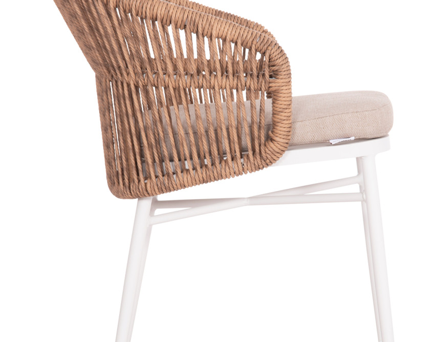 ΠΟΛΥΘΡΟΝΑ ΑΛΟΥΜΙΝΙΟΥ ORIN HM6265.02 ΛΕΥΚΗ-P.E.RATTAN ΦΥΣΙΚΟ-ΜΠΕΖ ΜΑΞΙΛΑΡΙΑ 58x61x75Υ