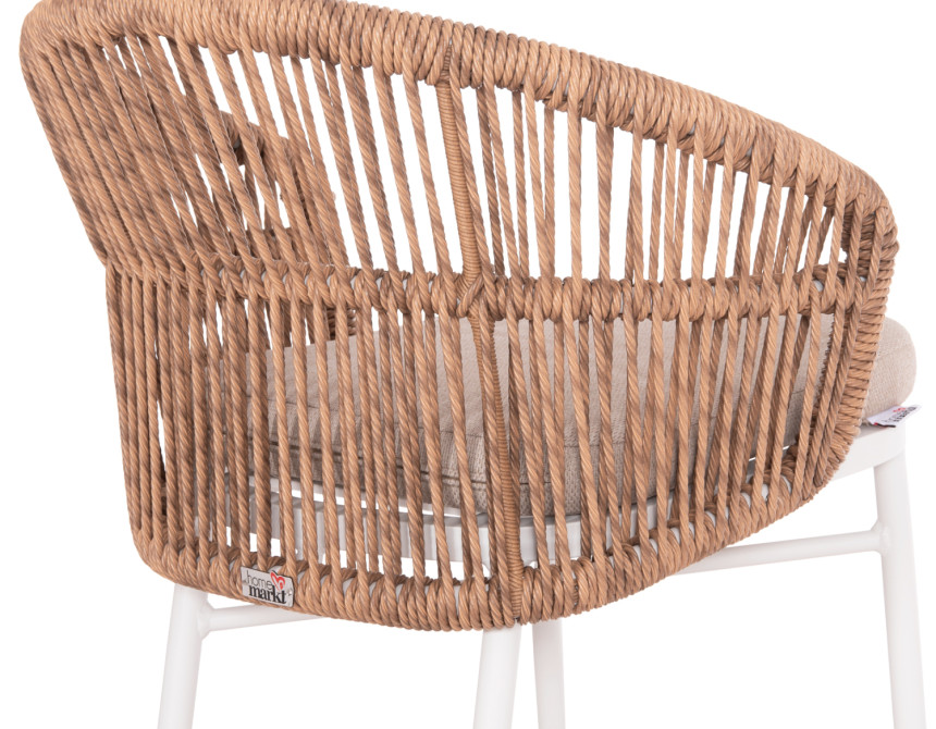 ΠΟΛΥΘΡΟΝΑ ΑΛΟΥΜΙΝΙΟΥ ORIN HM6265.02 ΛΕΥΚΗ-P.E.RATTAN ΦΥΣΙΚΟ-ΜΠΕΖ ΜΑΞΙΛΑΡΙΑ 58x61x75Υ