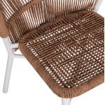 ΚΑΡΕΚΛΑ ΑΛΟΥΜΙΝΙΟΥ LYNN HM6267.02 ΛΕΥΚΟΣ ΣΚΕΛΕΤΟΣ-P.E.RATTAN ΦΥΣΙΚΟ 61x55x77Υεκ