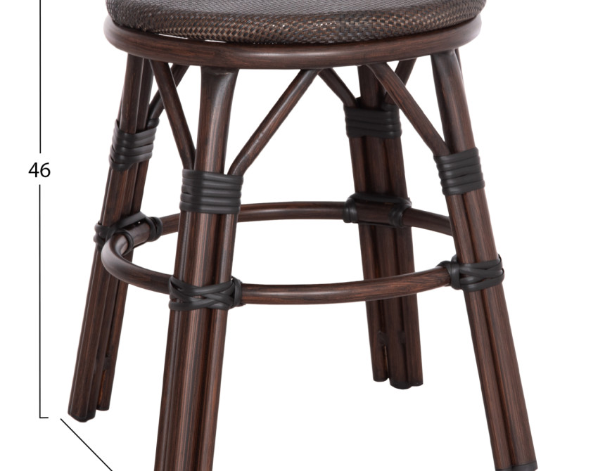 ΣΚΑΜΠΟ ΑΛΟΥΜΙΝΙΟΥ CHINO HM6285.01 BAMBOO LOOK ΚΑΦΕ-TEXTILENE ΚΑΦΕ Φ36x46Υεκ.