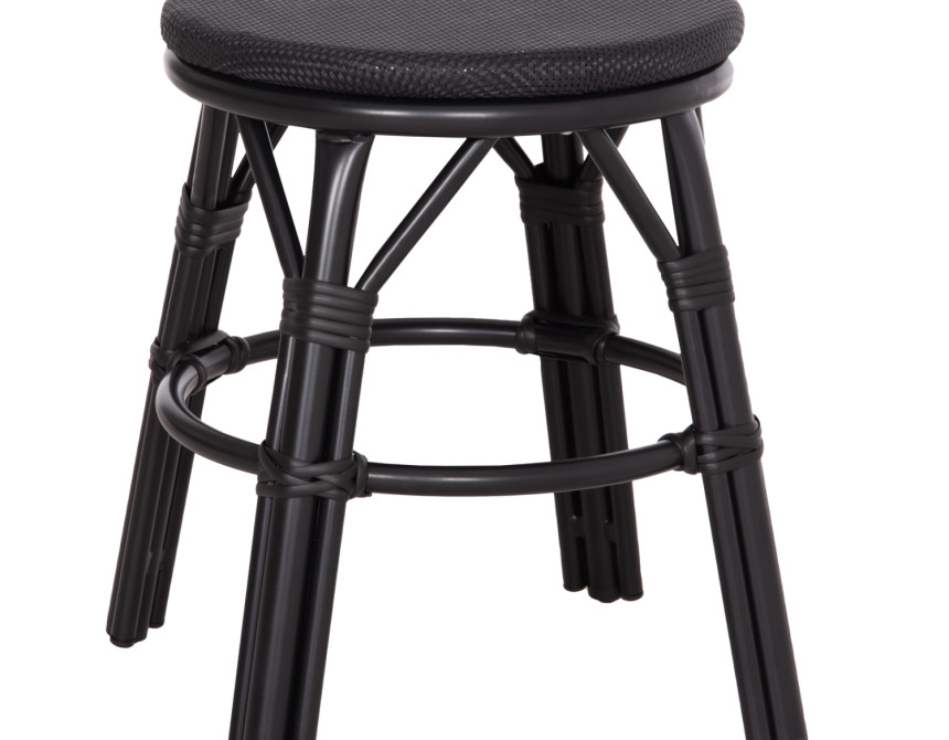 ΣΚΑΜΠΟ ΑΛΟΥΜΙΝΙΟΥ CHINO HM6285.02 BAMBOO LOOK & TEXTILENE ΣΕ ΜΑΥΡΟ Φ36x46Υεκ.