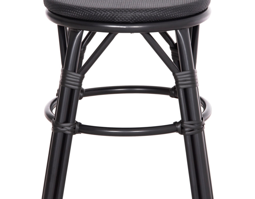 ΣΚΑΜΠΟ ΑΛΟΥΜΙΝΙΟΥ CHINO HM6285.02 BAMBOO LOOK & TEXTILENE ΣΕ ΜΑΥΡΟ Φ36x46Υεκ.