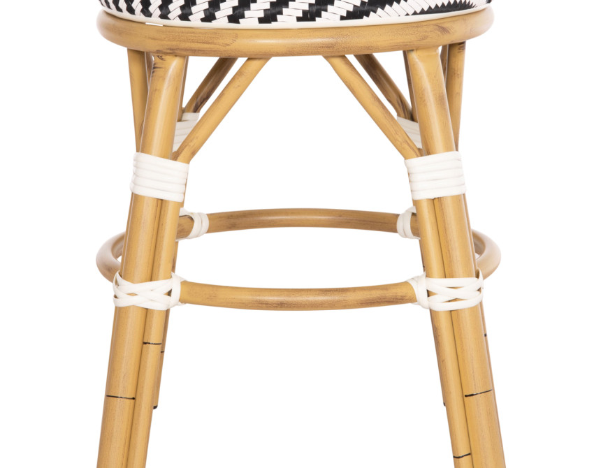 ΣΚΑΜΠΟ ΑΛΟΥΜΙΝΙΟΥ CHINO HM6285.03 BAMBOO LOOK-TEXTILENE ΛΕΥΚΟ-ΜΑΥΡΟ Φ36x46Υεκ.
