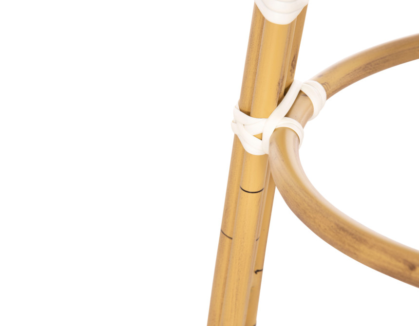 ΣΚΑΜΠΟ ΑΛΟΥΜΙΝΙΟΥ CHINO HM6285.03 BAMBOO LOOK-TEXTILENE ΛΕΥΚΟ-ΜΑΥΡΟ Φ36x46Υεκ.