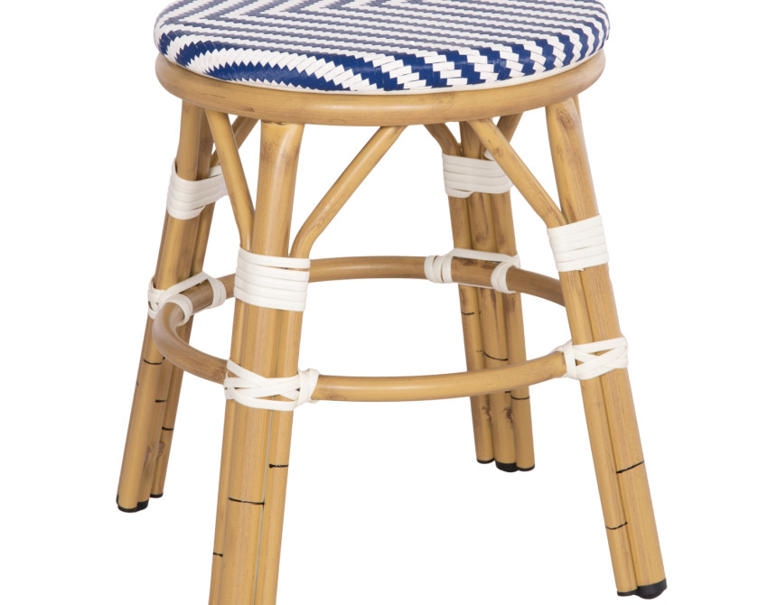 ΣΚΑΜΠΟ ΑΛΟΥΜΙΝΙΟΥ CHINO HM6285.05 BAMBOO LOOK-TEXTILENE ΛΕΥΚΟ-ΜΠΛΕ Φ36x46Υεκ.