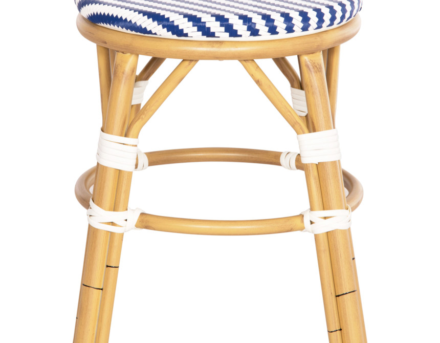 ΣΚΑΜΠΟ ΑΛΟΥΜΙΝΙΟΥ CHINO HM6285.05 BAMBOO LOOK-TEXTILENE ΛΕΥΚΟ-ΜΠΛΕ Φ36x46Υεκ.