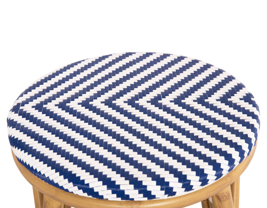 ΣΚΑΜΠΟ ΑΛΟΥΜΙΝΙΟΥ CHINO HM6285.05 BAMBOO LOOK-TEXTILENE ΛΕΥΚΟ-ΜΠΛΕ Φ36x46Υεκ.