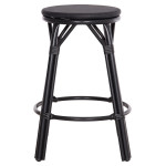 ΣΚΑΜΠΟ ΜΠΑΡ ΑΛΟΥΜΙΝΙΟΥ ΜΕΣΑΙΟΥ ΥΨΟΥΣ CHINO HM6286.02 BAMBOO LOOK & TEXTILENE ΜΑΥΡΟ Φ43x65Υεκ