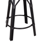ΣΚΑΜΠΟ ΜΠΑΡ ΑΛΟΥΜΙΝΙΟΥ ΜΕΣΑΙΟΥ ΥΨΟΥΣ CHINO HM6286.02 BAMBOO LOOK & TEXTILENE ΜΑΥΡΟ Φ43x65Υεκ