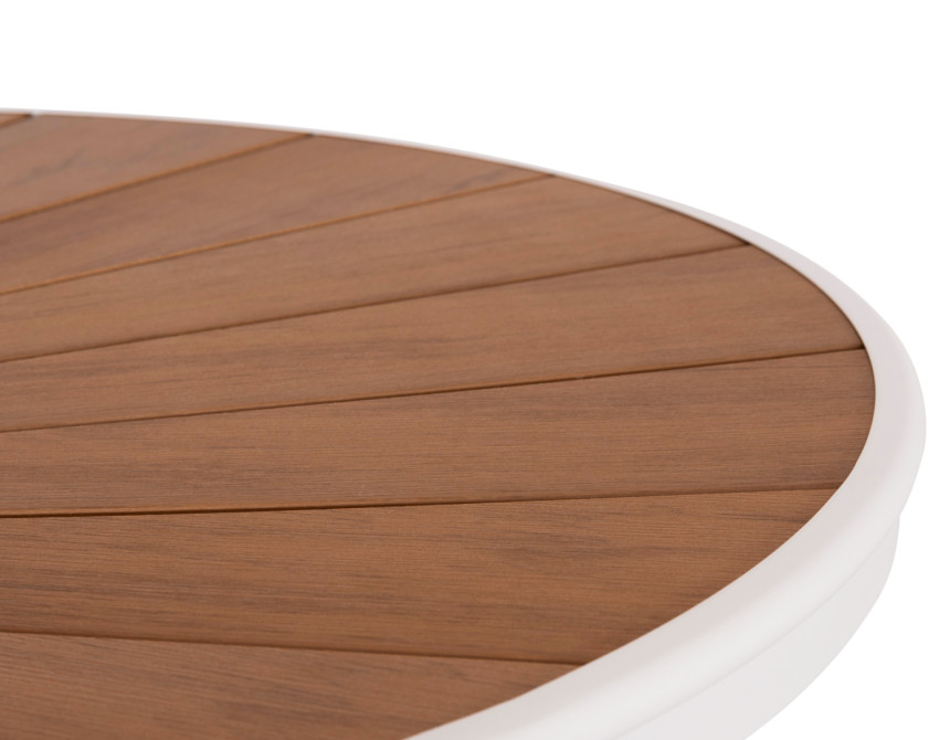 ΤΡΑΠΕΖΙ ΕΞΩΤ.ΧΩΡΟΥ TELAMO HM6288.02 ΑΛΟΥΜΙΝΙΟ ΛΕΥΚΟ & POLYWOOD 160X90Χ73.5Υεκ.
