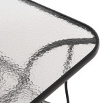 ΤΡΑΠΕΖΙ BRUNO 150X90Χ72Υεκ. ΜΕΤΑΛΛΙΚΟ ΜΑΥΡΟ ΜΕ ΓΥΑΛΙΝΗ ΕΠΙΦΑΝΕΙΑ HM5145.03