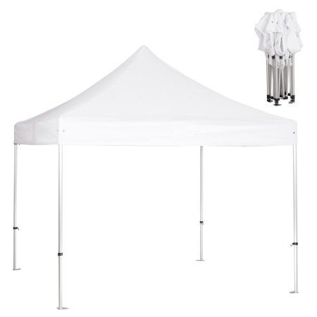 GAZEBO Β.ΤΥΠΟΥ CRESSEN HM6305 ΠΤΥΣΣΟΜ.-ΣΚΕΛΕΤΟΣ ΑΛΟΥΜ.ΑΣΗΜΙ-ΛΕΥΚΟ ΠΑΝΙ 3x3x3,4Yεκ