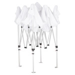 GAZEBO Β.ΤΥΠΟΥ CRESSEN HM6305 ΠΤΥΣΣΟΜ.-ΣΚΕΛΕΤΟΣ ΑΛΟΥΜ.ΑΣΗΜΙ-ΛΕΥΚΟ ΠΑΝΙ 3x3x3,4Yεκ