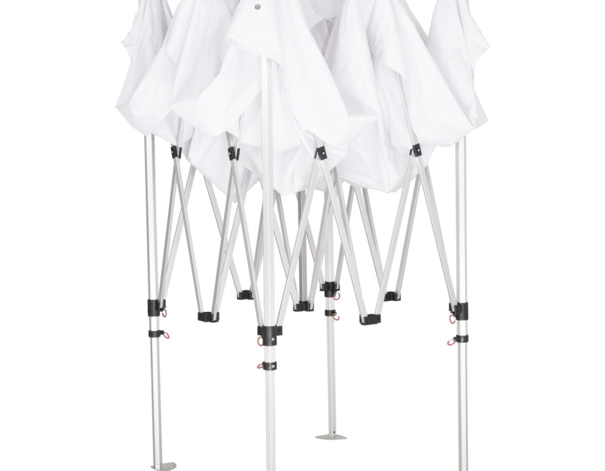 GAZEBO Β.ΤΥΠΟΥ CRESSEN HM6305 ΠΤΥΣΣΟΜ.-ΣΚΕΛΕΤΟΣ ΑΛΟΥΜ.ΑΣΗΜΙ-ΛΕΥΚΟ ΠΑΝΙ 3x3x3,4Yεκ