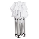 GAZEBO Β.ΤΥΠΟΥ CRESSEN HM6305 ΠΤΥΣΣΟΜ.-ΣΚΕΛΕΤΟΣ ΑΛΟΥΜ.ΑΣΗΜΙ-ΛΕΥΚΟ ΠΑΝΙ 3x3x3,4Yεκ