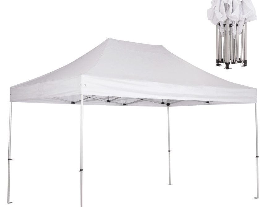 GAZEBO Β.ΤΥΠΟΥ CRESSEN HM6306 ΠΤΥΣΣΟΜ.-ΣΚΕΛΕΤΟΣ ΑΛΟΥΜ.ΑΣΗΜΙ-ΛΕΥΚΟ ΠΑΝΙ 3x4,5x3,4Yμ