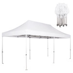 GAZEBO Β.ΤΥΠΟΥ CRESSEN HM6307 ΠΤΥΣΣΟΜ.-ΣΚΕΛΕΤΟΣ ΑΛΟΥΜ.ΑΣΗΜΙ-ΛΕΥΚΟ ΠΑΝΙ 3x6x3,4Yεκ