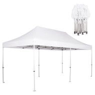 GAZEBO Β.ΤΥΠΟΥ CRESSEN HM6307 ΠΤΥΣΣΟΜ.-ΣΚΕΛΕΤΟΣ ΑΛΟΥΜ.ΑΣΗΜΙ-ΛΕΥΚΟ ΠΑΝΙ 3x6x3,4Yεκ