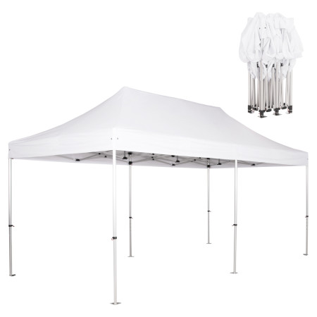GAZEBO Β.ΤΥΠΟΥ CRESSEN HM6307 ΠΤΥΣΣΟΜ.-ΣΚΕΛΕΤΟΣ ΑΛΟΥΜ.ΑΣΗΜΙ-ΛΕΥΚΟ ΠΑΝΙ 3x6x3,4Yεκ