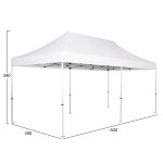 GAZEBO Β.ΤΥΠΟΥ CRESSEN HM6307 ΠΤΥΣΣΟΜ.-ΣΚΕΛΕΤΟΣ ΑΛΟΥΜ.ΑΣΗΜΙ-ΛΕΥΚΟ ΠΑΝΙ 3x6x3,4Yεκ