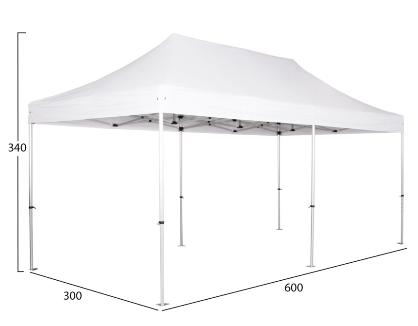 GAZEBO Β.ΤΥΠΟΥ CRESSEN HM6307 ΠΤΥΣΣΟΜ.-ΣΚΕΛΕΤΟΣ ΑΛΟΥΜ.ΑΣΗΜΙ-ΛΕΥΚΟ ΠΑΝΙ 3x6x3,4Yεκ