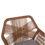ΠΟΛΥΘΡΟΝΑ TOPIN HM6048.11 ΑΛΟΥΜΙΝΙΟ ΛΕΥΚΟ-P.E. RATTAN ΜΠΕΖ 59x63x81Υεκ