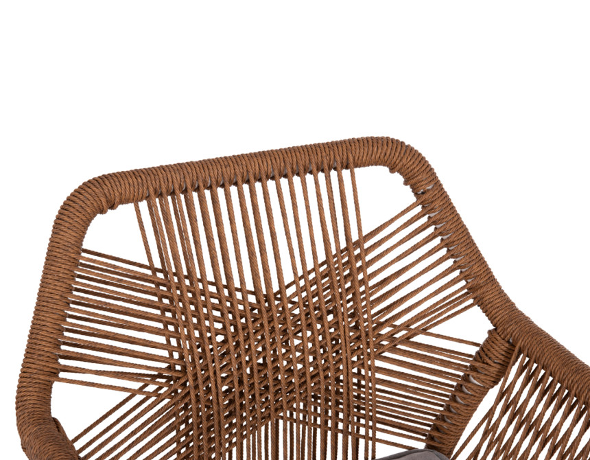 ΠΟΛΥΘΡΟΝΑ TOPIN HM6048.11 ΑΛΟΥΜΙΝΙΟ ΛΕΥΚΟ-P.E. RATTAN ΜΠΕΖ 59x63x81Υεκ