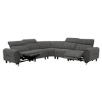 ΓΩΝΙΑΚΟΣ ΚΑΝΑΠΕΣ ΜΕ RECLINE ORACLE HM3290.01 ΓΚΡΙ ΥΦΑΣΜΑ 293x293x98Υεκ.