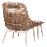 ΠΟΛΥΘΡΟΝΑ LOUNGE ΜΕ ΥΠΟΠΟΔΙΟ REMVAZZO HM6561.02 ΑΛΟΥΜΙΝΙΟ ΜΠΕΖ--WICKER 89x94x98Υεκ