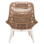 ΠΟΛΥΘΡΟΝΑ LOUNGE ΜΕ ΥΠΟΠΟΔΙΟ REMVAZZO HM6561.02 ΑΛΟΥΜΙΝΙΟ ΜΠΕΖ--WICKER 89x94x98Υεκ