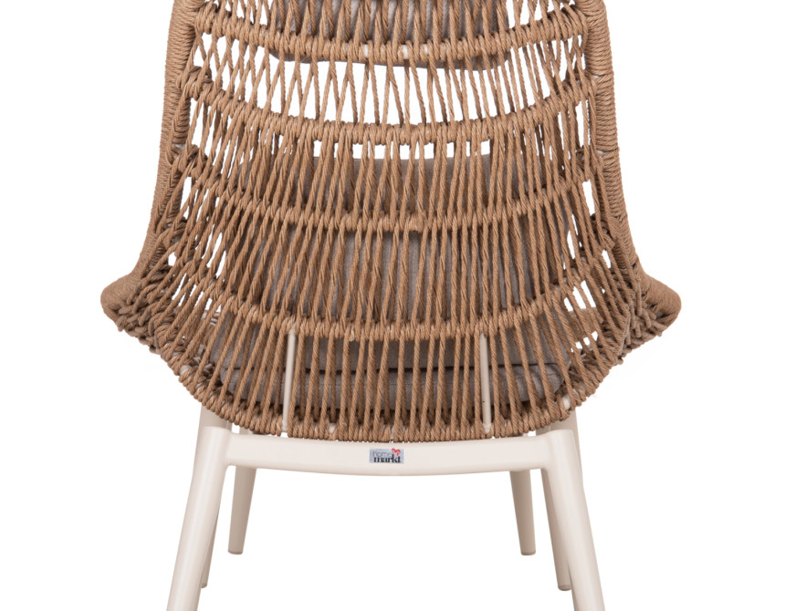 ΠΟΛΥΘΡΟΝΑ LOUNGE ΜΕ ΥΠΟΠΟΔΙΟ REMVAZZO HM6561.02 ΑΛΟΥΜΙΝΙΟ ΜΠΕΖ--WICKER 89x94x98Υεκ