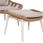 ΠΟΛΥΘΡΟΝΑ LOUNGE ΜΕ ΥΠΟΠΟΔΙΟ REMVAZZO HM6561.02 ΑΛΟΥΜΙΝΙΟ ΜΠΕΖ--WICKER 89x94x98Υεκ