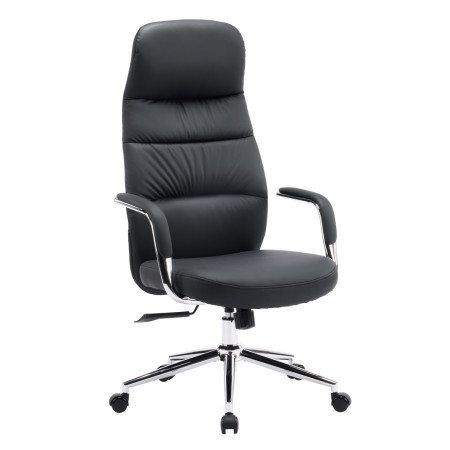 ΚΑΡΕΚΛΑ ΓΡΑΦΕΙΟΥ TEETER HM18355.01 ΜΑΥΡΟ PU ΔΕΡΜΑ--ΒΑΣΗ ΧΡΩΜΙΟΥ 67x66x121Υεκ