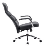 ΚΑΡΕΚΛΑ ΓΡΑΦΕΙΟΥ TEETER HM18355.01 ΜΑΥΡΟ PU ΔΕΡΜΑ--ΒΑΣΗ ΧΡΩΜΙΟΥ 67x66x121Υεκ