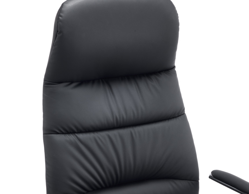 ΚΑΡΕΚΛΑ ΓΡΑΦΕΙΟΥ TEETER HM18355.01 ΜΑΥΡΟ PU ΔΕΡΜΑ--ΒΑΣΗ ΧΡΩΜΙΟΥ 67x66x121Υεκ