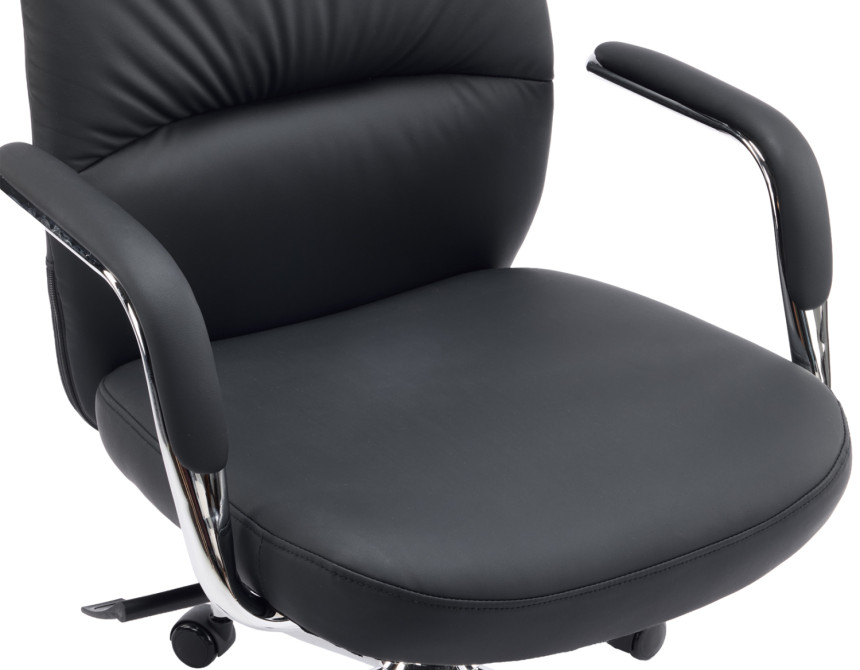 ΚΑΡΕΚΛΑ ΓΡΑΦΕΙΟΥ TEETER HM18355.01 ΜΑΥΡΟ PU ΔΕΡΜΑ--ΒΑΣΗ ΧΡΩΜΙΟΥ 67x66x121Υεκ
