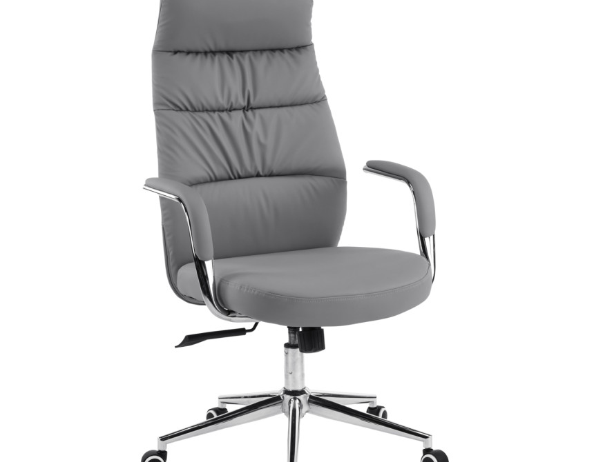 ΚΑΡΕΚΛΑ ΓΡΑΦΕΙΟΥ TEETER HM18355.10 ΓΚΡΙ PU ΔΕΡΜΑ--ΒΑΣΗ ΧΡΩΜΙΟΥ 67x66x121Υεκ
