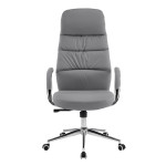 ΚΑΡΕΚΛΑ ΓΡΑΦΕΙΟΥ TEETER HM18355.10 ΓΚΡΙ PU ΔΕΡΜΑ--ΒΑΣΗ ΧΡΩΜΙΟΥ 67x66x121Υεκ