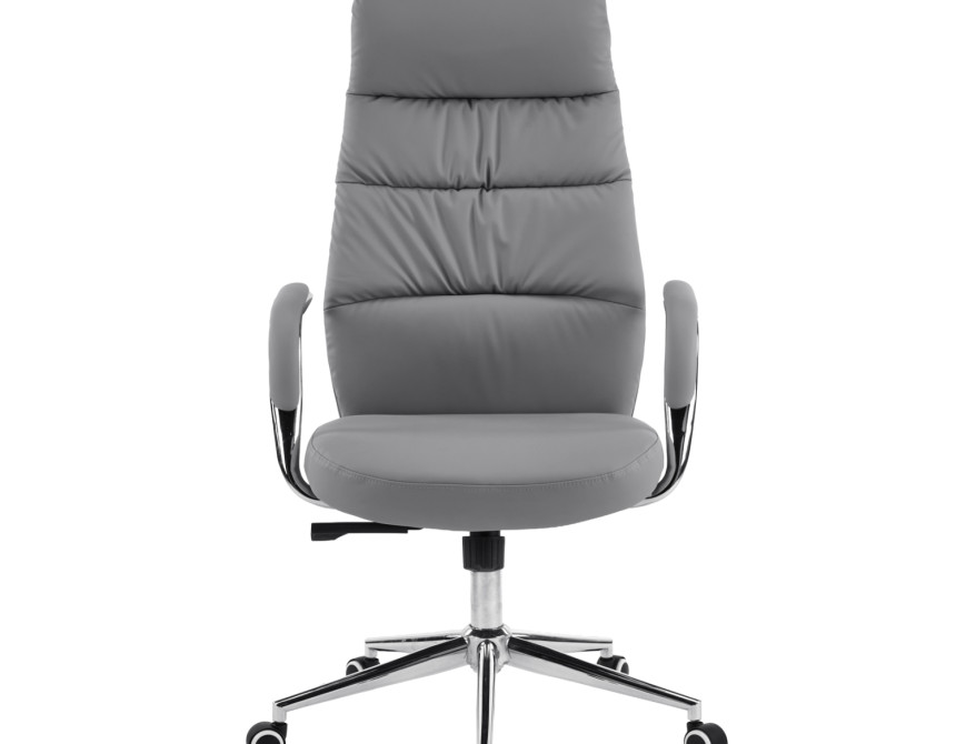 ΚΑΡΕΚΛΑ ΓΡΑΦΕΙΟΥ TEETER HM18355.10 ΓΚΡΙ PU ΔΕΡΜΑ--ΒΑΣΗ ΧΡΩΜΙΟΥ 67x66x121Υεκ