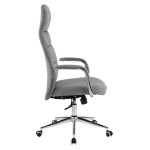 ΚΑΡΕΚΛΑ ΓΡΑΦΕΙΟΥ TEETER HM18355.10 ΓΚΡΙ PU ΔΕΡΜΑ--ΒΑΣΗ ΧΡΩΜΙΟΥ 67x66x121Υεκ