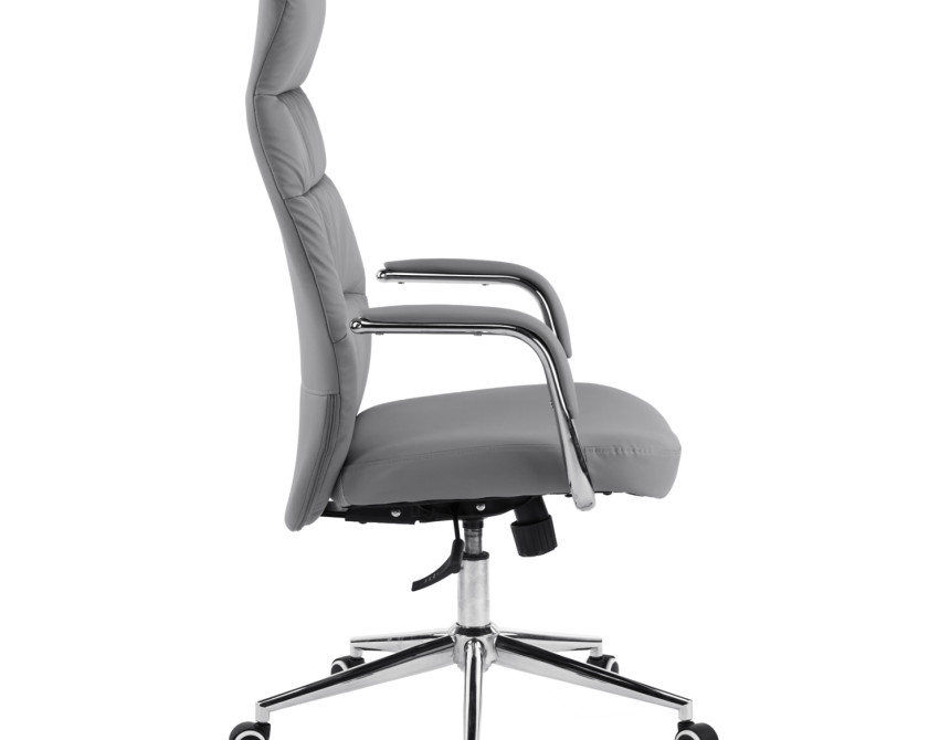 ΚΑΡΕΚΛΑ ΓΡΑΦΕΙΟΥ TEETER HM18355.10 ΓΚΡΙ PU ΔΕΡΜΑ--ΒΑΣΗ ΧΡΩΜΙΟΥ 67x66x121Υεκ