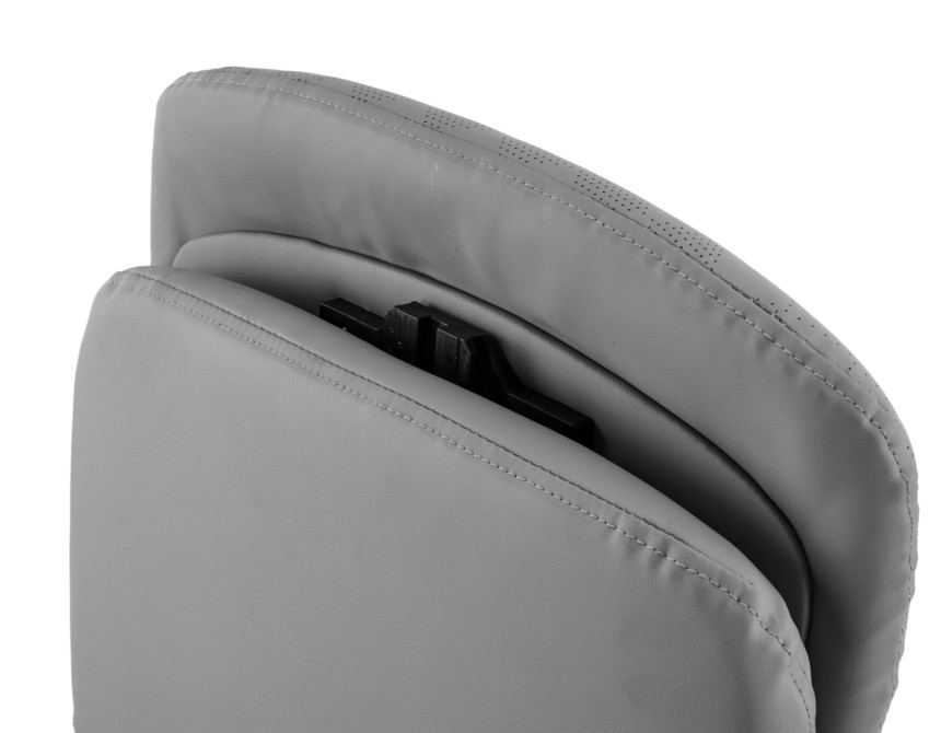 ΚΑΡΕΚΛΑ ΓΡΑΦΕΙΟΥ TEETER HM18355.10 ΓΚΡΙ PU ΔΕΡΜΑ--ΒΑΣΗ ΧΡΩΜΙΟΥ 67x66x121Υεκ