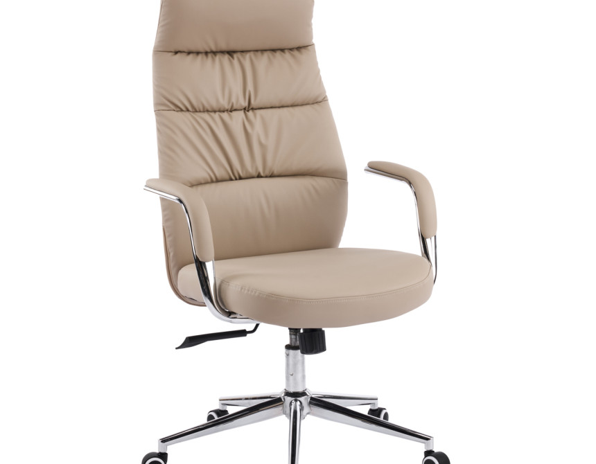 ΚΑΡΕΚΛΑ ΓΡΑΦΕΙΟΥ TEETER HM18355.02 ΜΠΕΖ PU ΔΕΡΜΑ--ΒΑΣΗ ΧΡΩΜΙΟΥ 67x66x121Υεκ