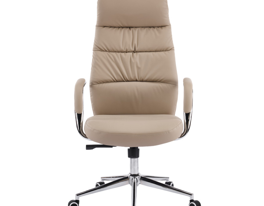ΚΑΡΕΚΛΑ ΓΡΑΦΕΙΟΥ TEETER HM18355.02 ΜΠΕΖ PU ΔΕΡΜΑ--ΒΑΣΗ ΧΡΩΜΙΟΥ 67x66x121Υεκ