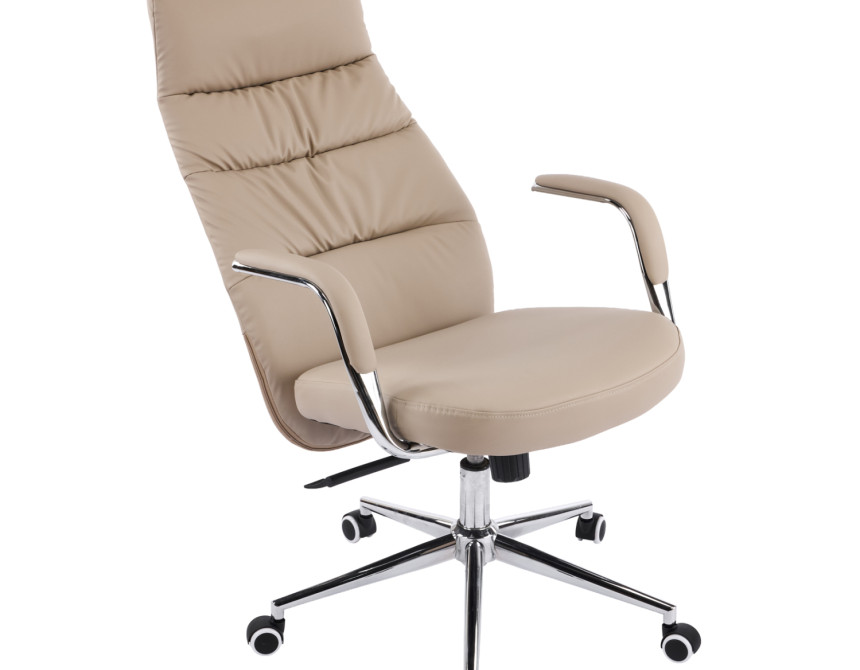 ΚΑΡΕΚΛΑ ΓΡΑΦΕΙΟΥ TEETER HM18355.02 ΜΠΕΖ PU ΔΕΡΜΑ--ΒΑΣΗ ΧΡΩΜΙΟΥ 67x66x121Υεκ